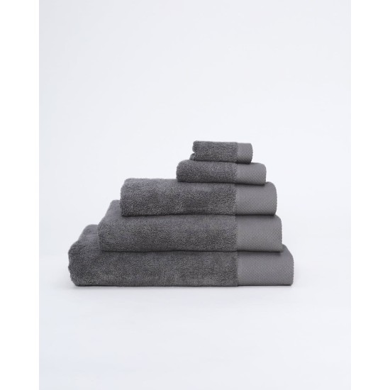 Βαμβακερή Πετσέτα με Φαρδιά Πικέ Φάσα Capital 700gsm Λουτρού | 90x170cm Γκρι Σκούρο Βαμβακερή Πετσέτα με Φαρδιά Πικέ Φάσα Capital 700gsm Λουτρού | 90x170cm Γκρι Σκούρο