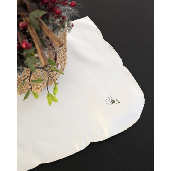 Σετ 4 τεμ Πετσέτες Φαγητού Κέντημα Λευκή Μαργαρίτα Bo Maison 40x40cm Εκρού