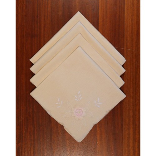 Λινή Κοφτή Πετσέτα Φαγητού Domna Bo Maison 42x42cm 42x42cm Εκρού