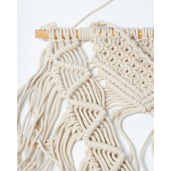 Boho Διακοσμητικό Τοίχου Βαμβακερό Macrame Rohan σε 2 Αποχρώσεις 80x80cm Μπεζ Boho Διακοσμητικό Τοίχου Βαμβακερό Macrame Rohan σε 2 Αποχρώσεις 80x80cm Μπεζ
