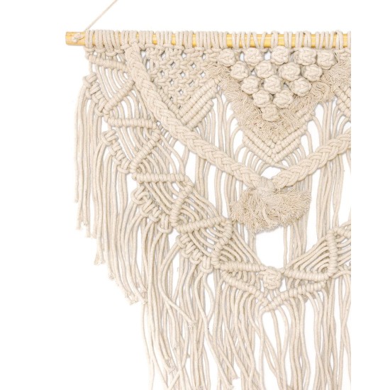 Boho Διακοσμητικό Τοίχου Βαμβακερό Macrame Rohan σε 2 Αποχρώσεις 80x80cm Μπεζ Boho Διακοσμητικό Τοίχου Βαμβακερό Macrame Rohan σε 2 Αποχρώσεις 80x80cm Μπεζ