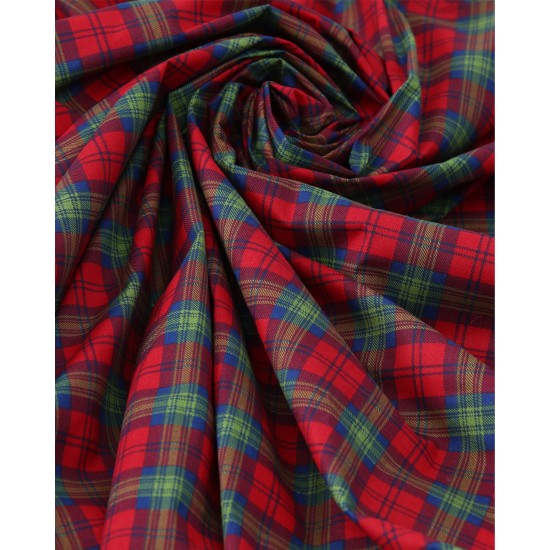 Τραπεζομάντηλο Scot με καρώ σχέδιο 6 ατόμων (140x180cm) Κόκκινο