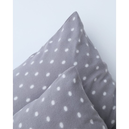 Fleece Γκρι Πουά Μαξιλαροθήκη Firenze σε 2 Διαστάσεις 50x50cm Γκρι Fleece Γκρι Πουά Μαξιλαροθήκη Firenze σε 2 Διαστάσεις 50x50cm Γκρι