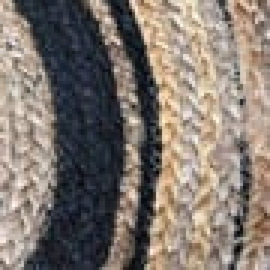 Ψάθα Πλεκτό Οικολογικό Οβάλ Χαλί Γιούτας με Μαύρη Φάσα Siniora 65x135cm Μπεζ