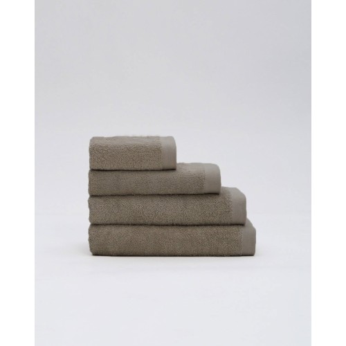 Βαμβακερή Μονόχρωμη Πετσέτα Joker 500gsm Προσώπου | 50x90cm Γκρι - Μπεζ