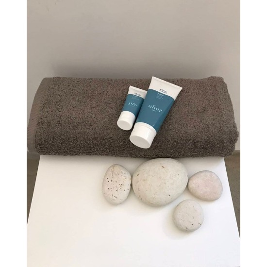 Αντιχλωριακή Βαμβακερή Πετσέτα Πισίνας Blur 480gsm 75x190cm Λουτρού | 75x190cm Γκρι - Μπεζ