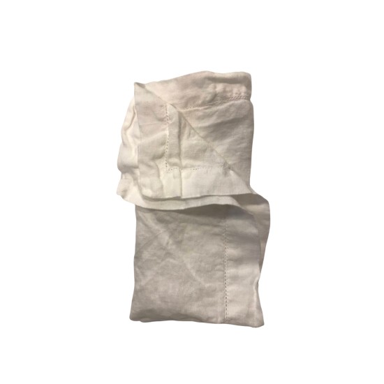 Λινή Πετροπλυμένη Πετσέτα Φαγητού με Αζούρ Porto σε 3 Αποχρώσεις 50x50cm 50x50cm Άσπρο