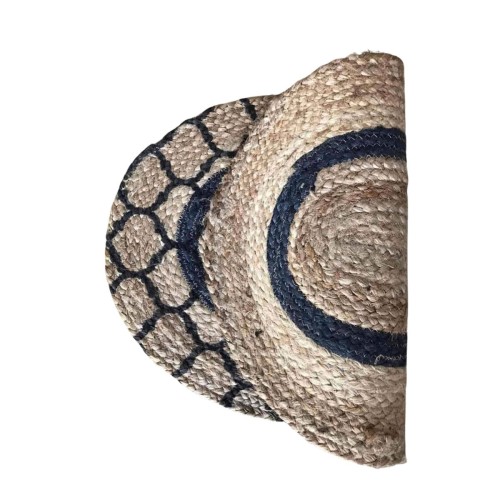 Ψάθα Πλεκτό Οικολογικό Οβάλ Χαλί Εισόδου Γιούτα Gimlet Design 17 50x80cm 50x80cm Μπεζ