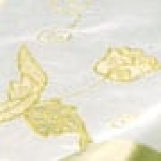 Οργάντζα Ζακάρ Τραπεζομάντηλο με Σχέδιο Τριαντάφυλλο Bo Maison 4 ατόμων (130x130cm) Λαδί