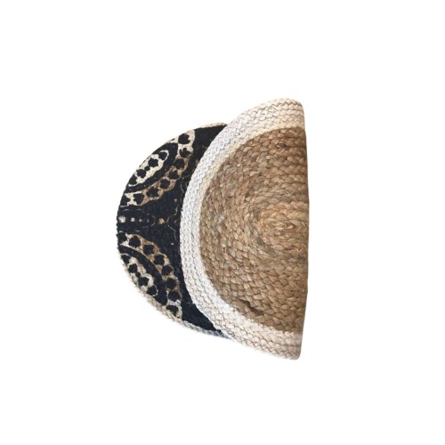 Ψάθα Πλεκτό Οικολογικό Οβάλ Χαλί Εισόδου Γιούτα Gimlet Design 3 40x60cm 40x60cm Μπεζ