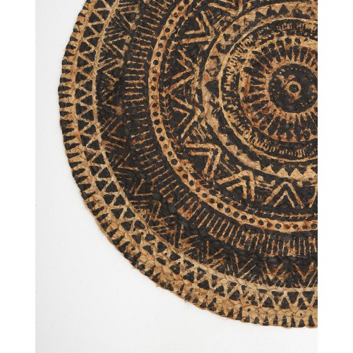 Ψάθα Πλεκτό Οικολογικό Στρογγυλό Χαλί Γιούτας Gimlet Design 1 Φ60cm Διάμετρος 60cm