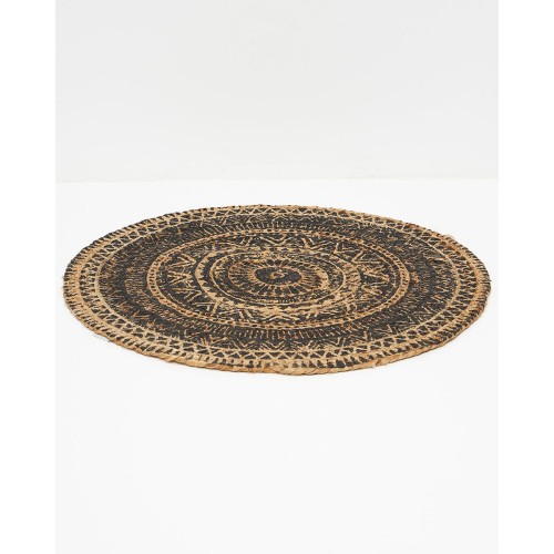Ψάθα Πλεκτό Οικολογικό Στρογγυλό Χαλί Γιούτας Gimlet Design 1 Φ60cm Διάμετρος 60cm