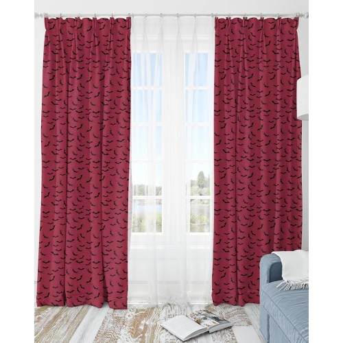 Έτοιμη Ραμμένη Κουρτίνα με Κρίκους Batman Warner Bros 170x235cm Στενό Φύλλο (170x260cm)