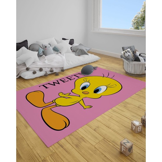 Παιδικό Χαλί Tweety Des.2 Warner Bros σε 2 Διαστάσεις 130x180cm Λιλά Παιδικό Χαλί Tweety Des.2 Warner Bros σε 2 Διαστάσεις 130x180cm Λιλά