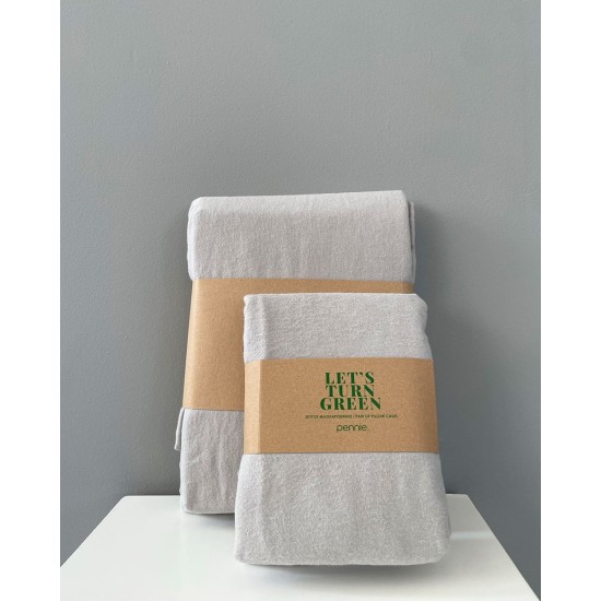 Φανελένια Βαμβακερή Βρεφική Μαξιλαροθήκη Momenta 35x50cm 35x50cm Γκρι