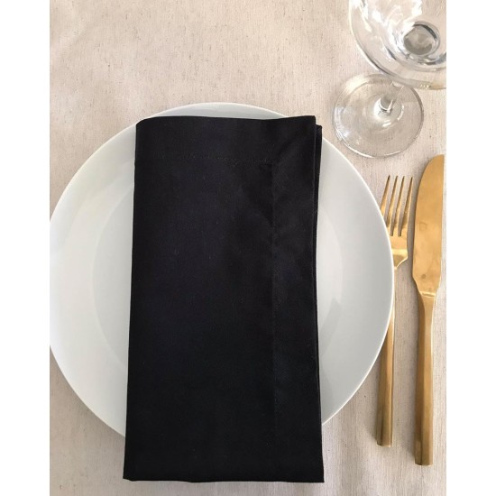Μαύρη Πετσέτα Φαγητού Yohana 45x45cm 45x45cm Μαύρο Μαύρη Πετσέτα Φαγητού Yohana 45x45cm 45x45cm Μαύρο