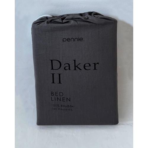 Βαμβακερό Πανωσέντονο Daker II Super Υπέρδιπλη (240x273cm) Ανθρακί