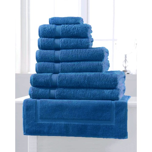 Βαμβακερή Πετσέτα Basic σε 3 Αποχρώσεις Προσώπου | 50x100cm Μπλε