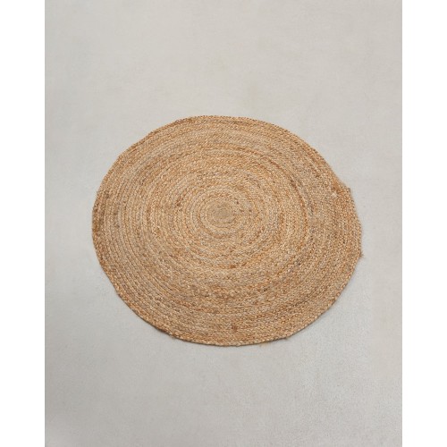 Πλεκτό χαλάκι Trecase Διάμετρος 180cm Μπεζ