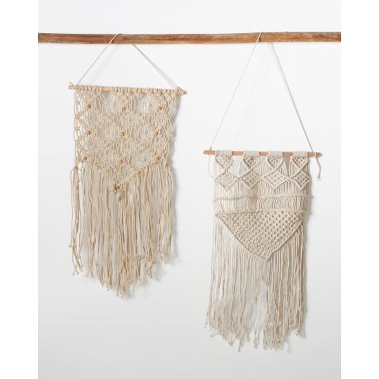 Boho Διακοσμητικό Τοίχου Macrame 3 Πλεξούδες Anusha 40x70cm 40x70cm Εκρού Boho Διακοσμητικό Τοίχου Macrame 3 Πλεξούδες Anusha 40x70cm 40x70cm Εκρού