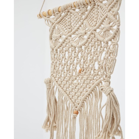 Boho Διακοσμητικό Τοίχου Macrame με Φούντες Ishara 40x70cm 40x70cm Εκρού Boho Διακοσμητικό Τοίχου Macrame με Φούντες Ishara 40x70cm 40x70cm Εκρού