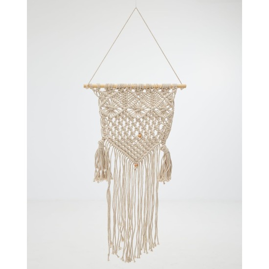 Boho Διακοσμητικό Τοίχου Macrame με Φούντες Ishara 40x70cm 40x70cm Εκρού Boho Διακοσμητικό Τοίχου Macrame με Φούντες Ishara 40x70cm 40x70cm Εκρού