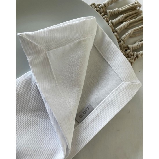 Λευκή Πετσέτα Φαγητού Catering Restaurant Diagonale 45x45cm Άσπρο Λευκή Πετσέτα Φαγητού Catering Restaurant Diagonale 45x45cm Άσπρο