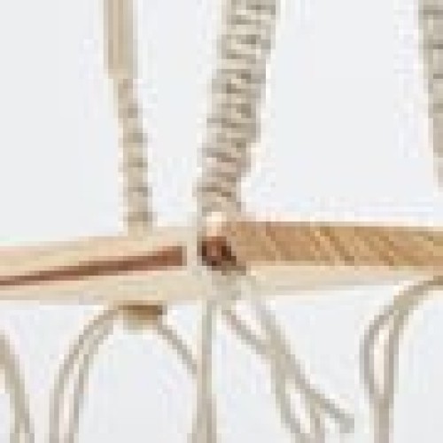 Boho Διακοσμητικό Ξύλινο Κρεμαστό Ράφι Τοίχου με Μακραμέ Jade 43x55x40cm Natural