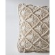Boho Βαμβακερή Macrame Μαξιλαροθήκη Φιγούρας Luna 40x40cm 40x40cm Μπεζ