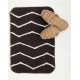 Micro Αντιολισθητικό Χαλάκι Μπάνιου Zig Zag 40x60cm 40x60cm Σοκολά Micro Αντιολισθητικό Χαλάκι Μπάνιου Zig Zag 40x60cm 40x60cm Σοκολά