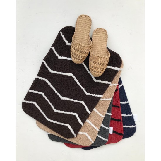 Micro Αντιολισθητικό Χαλάκι Μπάνιου Zig Zag 40x60cm 40x60cm Μπεζ Micro Αντιολισθητικό Χαλάκι Μπάνιου Zig Zag 40x60cm 40x60cm Μπεζ