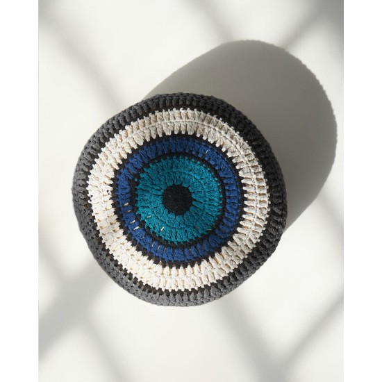 Στρογγυλό Πλεκτό Μαξιλάρι Eye Φ45cm Διάμετρος 45cm Γκρι Στρογγυλό Πλεκτό Μαξιλάρι Eye Φ45cm Διάμετρος 45cm Γκρι