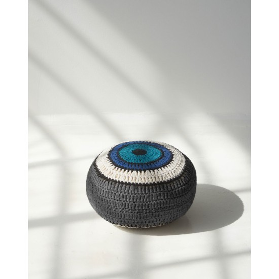 Στρογγυλό Πλεκτό Μαξιλάρι Eye Φ45cm Διάμετρος 45cm Γκρι Στρογγυλό Πλεκτό Μαξιλάρι Eye Φ45cm Διάμετρος 45cm Γκρι