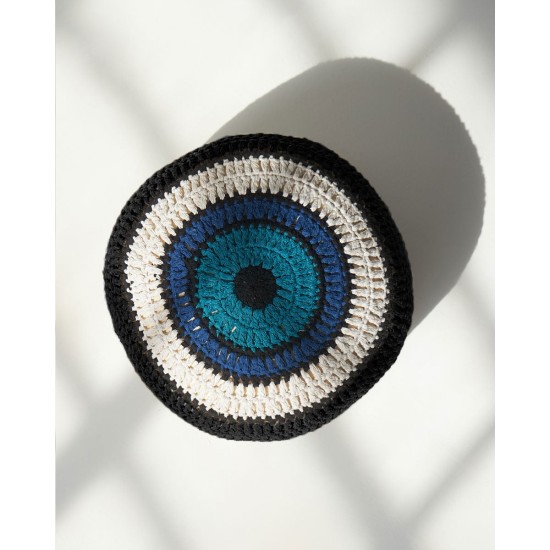 Στρογγυλό Πλεκτό Μαξιλάρι Eye Φ45cm Διάμετρος 45cm Μαύρο Στρογγυλό Πλεκτό Μαξιλάρι Eye Φ45cm Διάμετρος 45cm Μαύρο