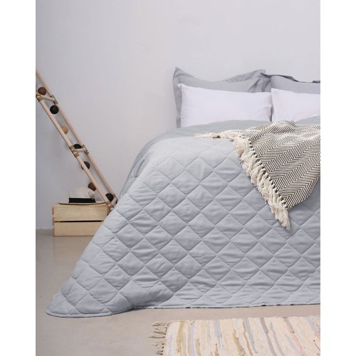 Καπιτονέ Κουβερλί Μικροΐνες Noble σε 6 Αποχρώσεις Υπέρδιπλη (220x240cm) Γκρι