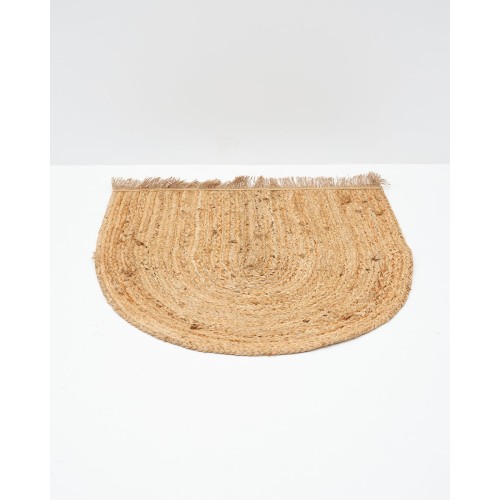 Ψάθα Πλεκτό Οικολογικό Boho Χαλί Γιούτας Σχήμα -D- Cosima 60x90cm Μπεζ