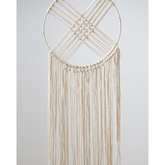 Boho Διακοσμητικό Τοίχου Macrame με Κρόσσια Orion 30x60cm Natural Boho Διακοσμητικό Τοίχου Macrame με Κρόσσια Orion 30x60cm Natural