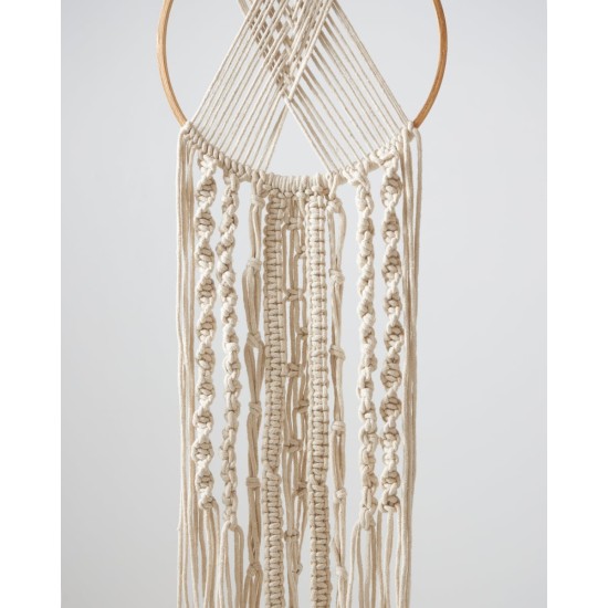 Boho Διακοσμητικό Τοίχου Macrame με Κρόσσια Silas 30x60cm Natural Boho Διακοσμητικό Τοίχου Macrame με Κρόσσια Silas 30x60cm Natural