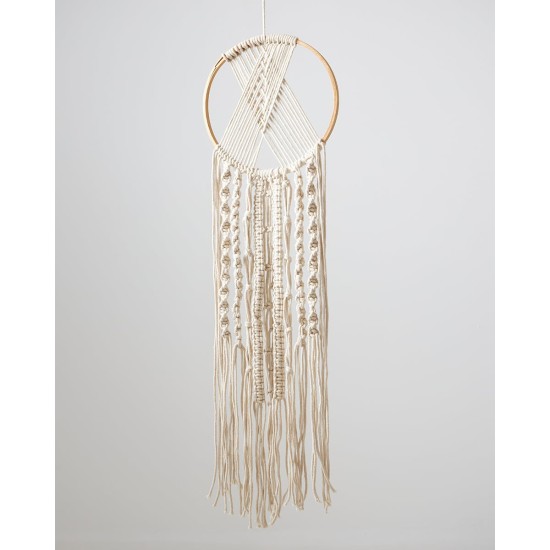 Boho Διακοσμητικό Τοίχου Macrame με Κρόσσια Silas 30x60cm Natural Boho Διακοσμητικό Τοίχου Macrame με Κρόσσια Silas 30x60cm Natural
