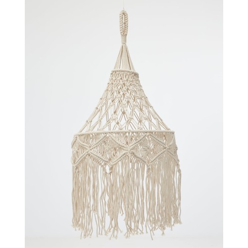 Boho Διακοσμητικό Οροφής Macrame με Κρόσσια Milo 40x61x10cm Natural