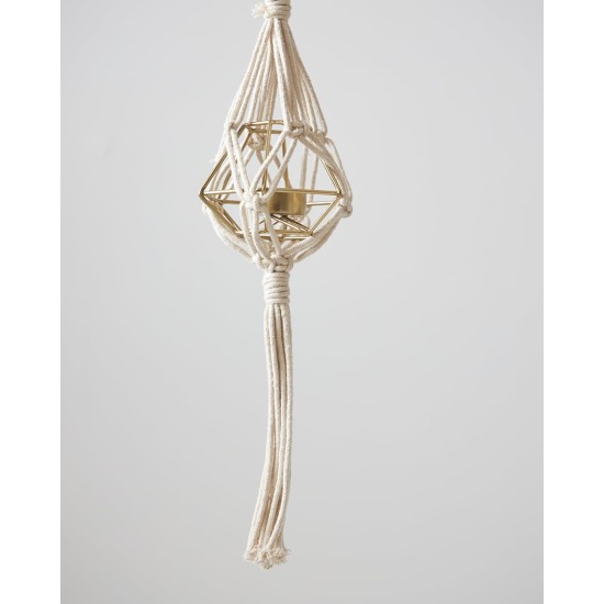 Boho Βαμβακερό Χειροποίητο Macrame Για Γλάστρα Elm 99cm Μπεζ Boho Βαμβακερό Χειροποίητο Macrame Για Γλάστρα Elm 99cm Μπεζ