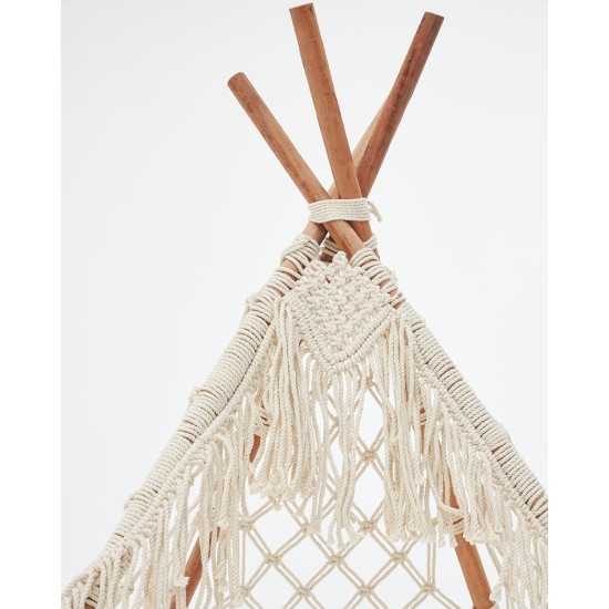 Boho Μακραμέ Διακοσμητική Τέντα Teepee Hale 122x122cm Natural