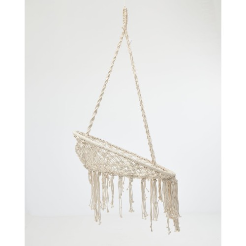 Boho Μακραμέ Μικρή Κούνια Sierra 120x80x60cm Natural