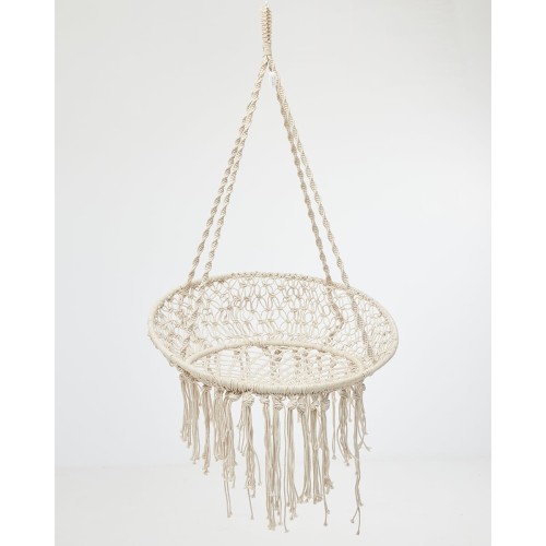 Boho Μακραμέ Μικρή Κούνια Sierra 120x80x60cm Natural