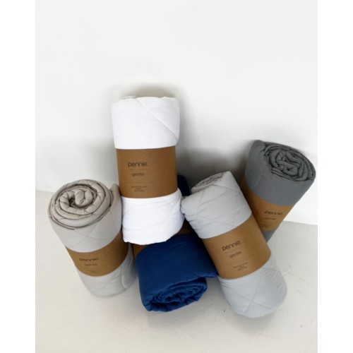 Microsilk Καπιτονέ Μονόχρωμο Κουβερλί Gentle Υπέρδιπλη (220x240cm) Γκρι - Μπεζ