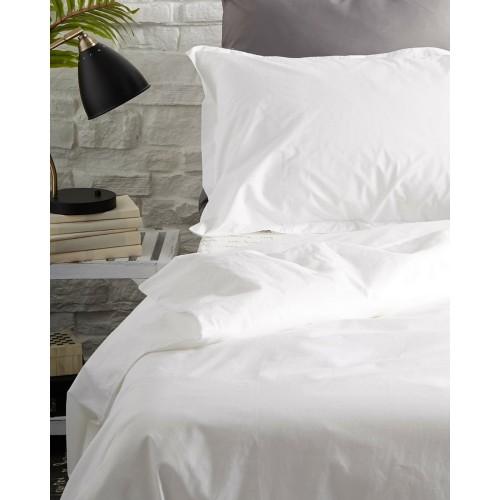 Ξενοδοχειακό Βαμβακοσατέν Πανωσέντονο Mansion Μονή (180x295cm) Άσπρο