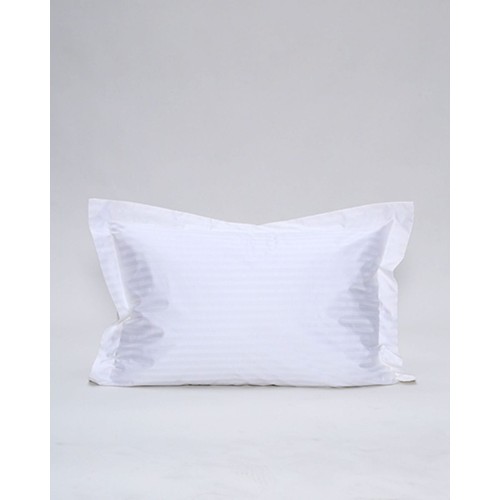 Λευκή Oxford Ξενοδοχειακή Μαξιλαροθήκη με Ρίγα 1cm Studio 52x72 5cm 52x72 5cm Άσπρο