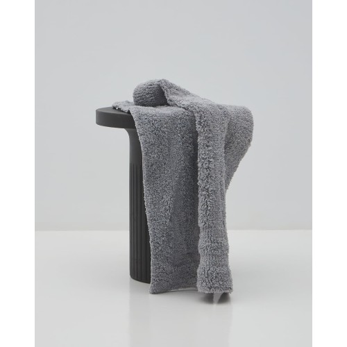 Βαμβακερό Πατάκι Μπάνιου Ανάγλυφη Φάσα Carine 50x70cm 50x70cm Γκρι