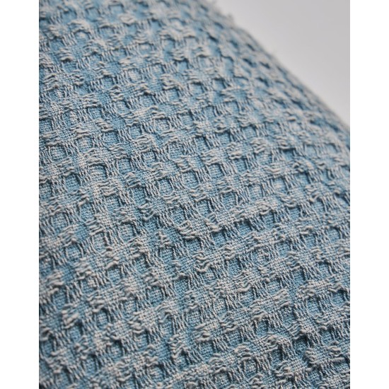 3D Βαμβακερή Πετροπλυμένη Oxford Μαξιλαροθήκη Siran 50x70 5cm Μπλε