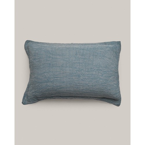 3D Βαμβακερή Πετροπλυμένη Oxford Μαξιλαροθήκη Siran 50x70 5cm Μπλε